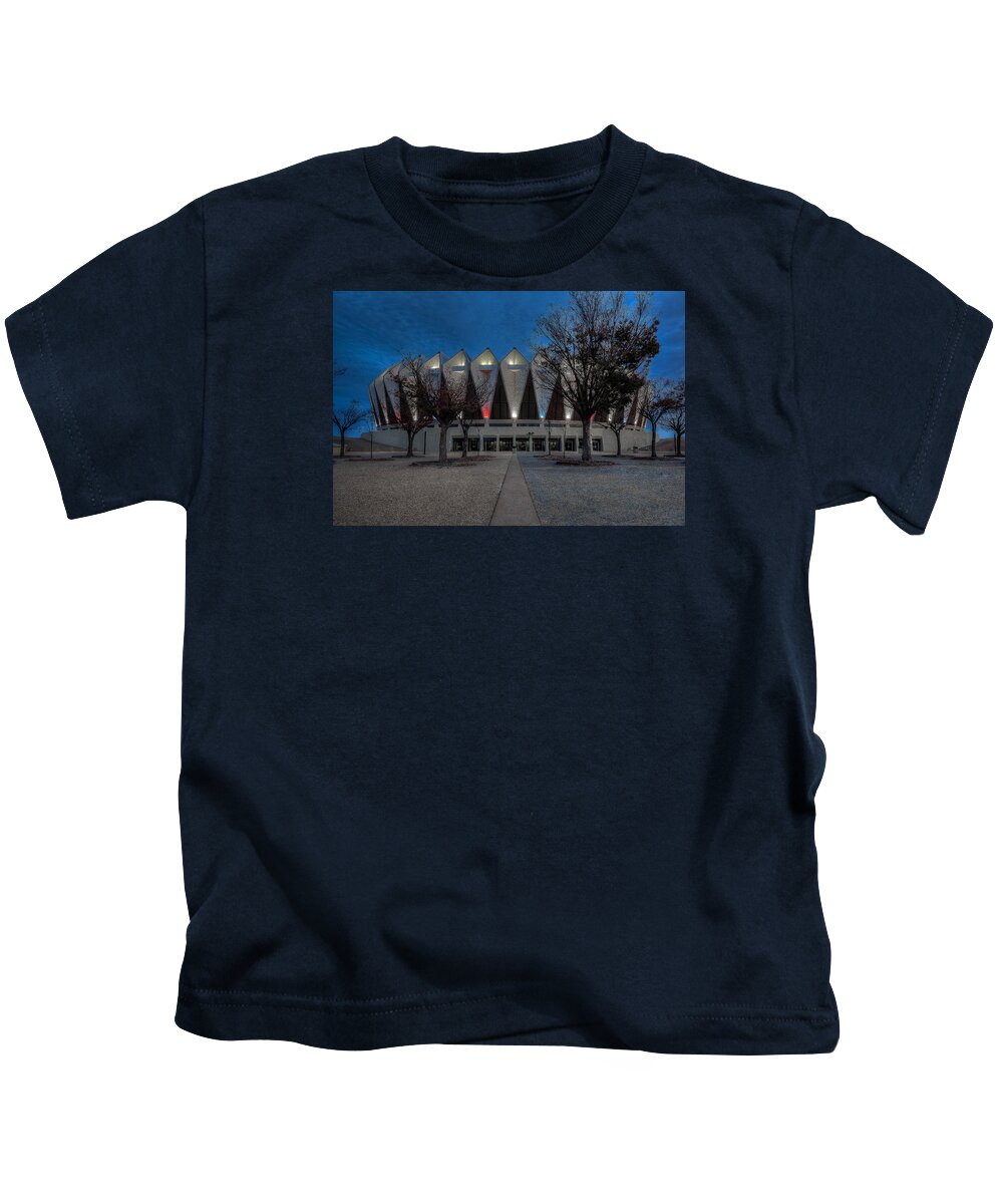 France Kids T-Shirt featuring the photograph Hampton Coliseum French Salute by Jerry Gammon