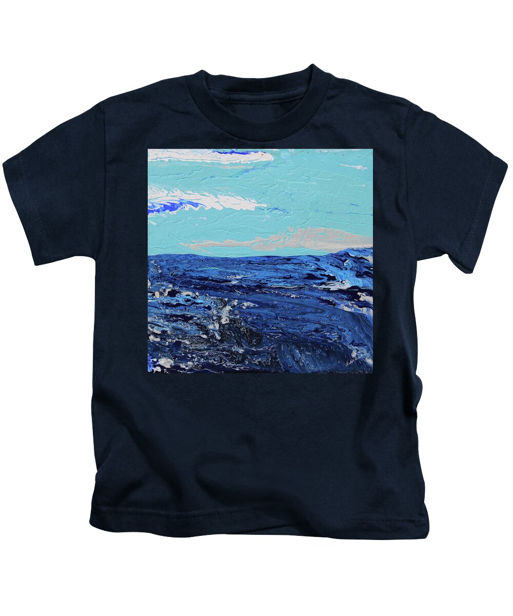 Fusionart Kids T-Shirt featuring the painting High Sea by Ralph White