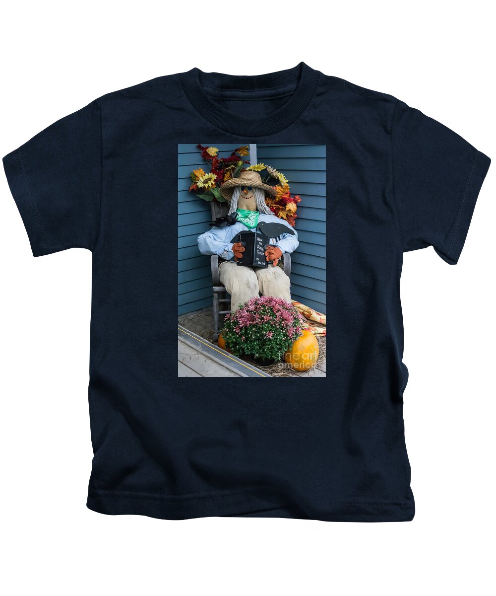 Halloween Kids T-Shirt featuring the photograph How to Scare Crows by John Greco