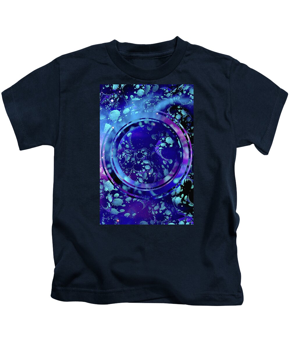 Abstract Kids T-Shirt featuring the digital art Hubble 3014 by Susan Maxwell Schmidt