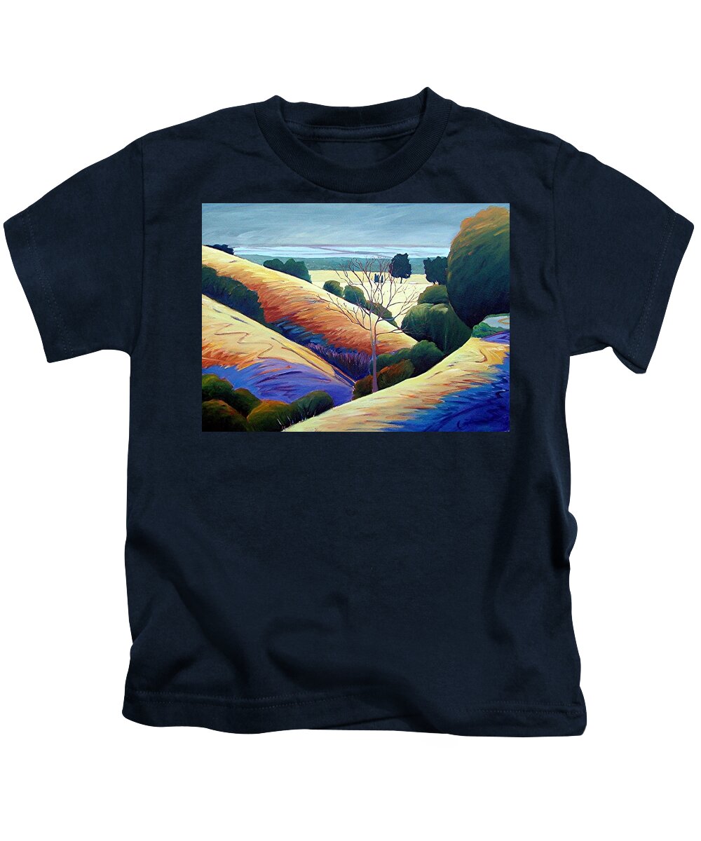 Bay Kids T-Shirt featuring the painting It's Going to Rain by Gary Coleman