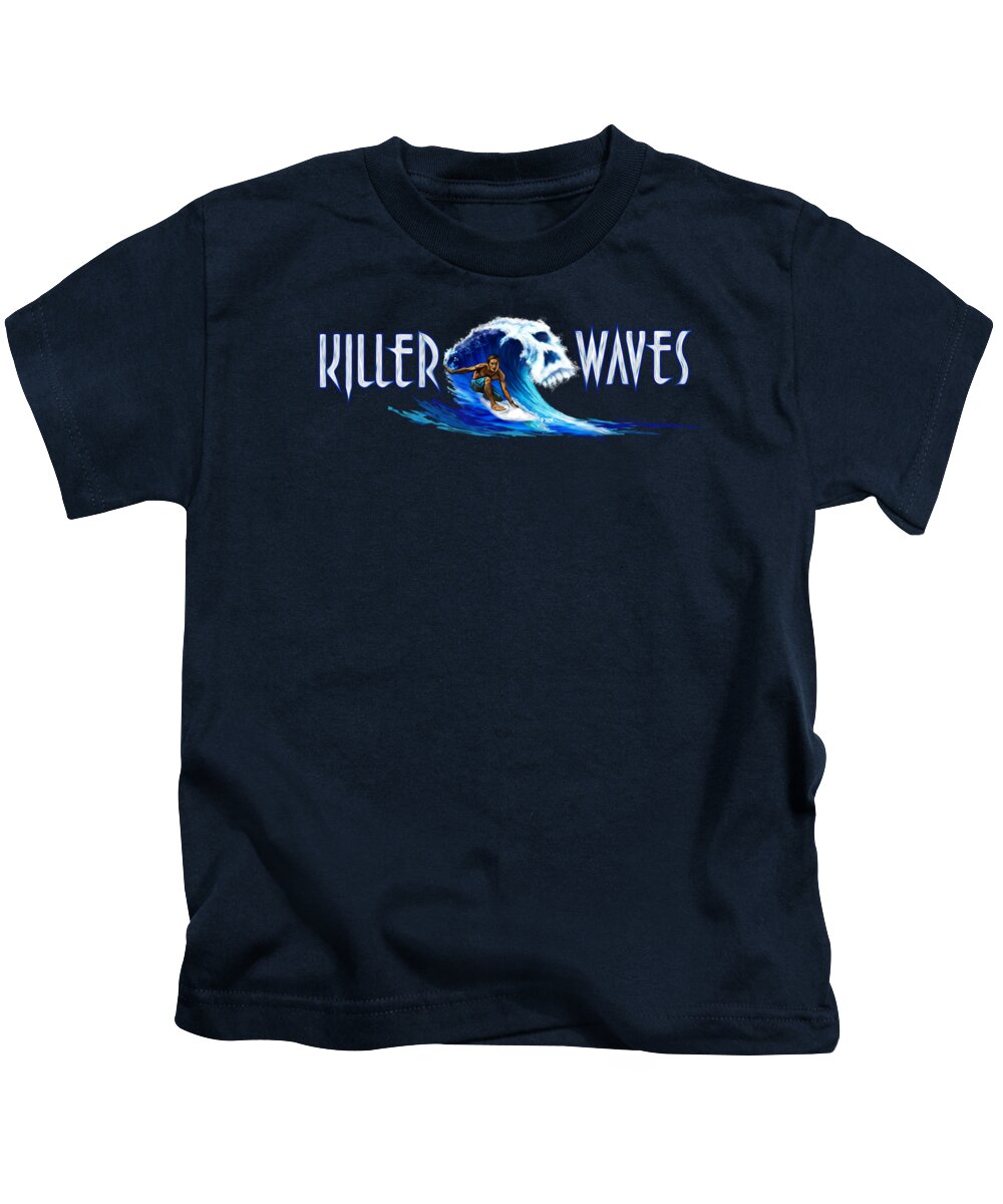 Wave Kids T-Shirt featuring the digital art Killer Waves dude by Robert Corsetti