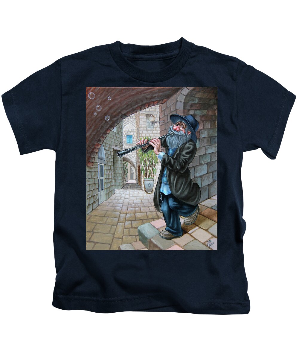 Klezmer Kids T-Shirt featuring the painting Klezmer by Victor Molev