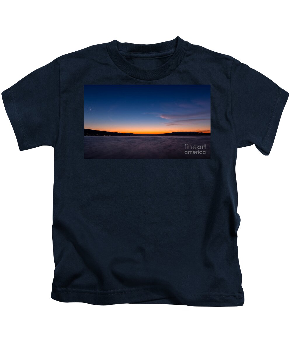 Lake-constance Kids T-Shirt featuring the photograph Sunset over Lake Constance by Bernd Laeschke