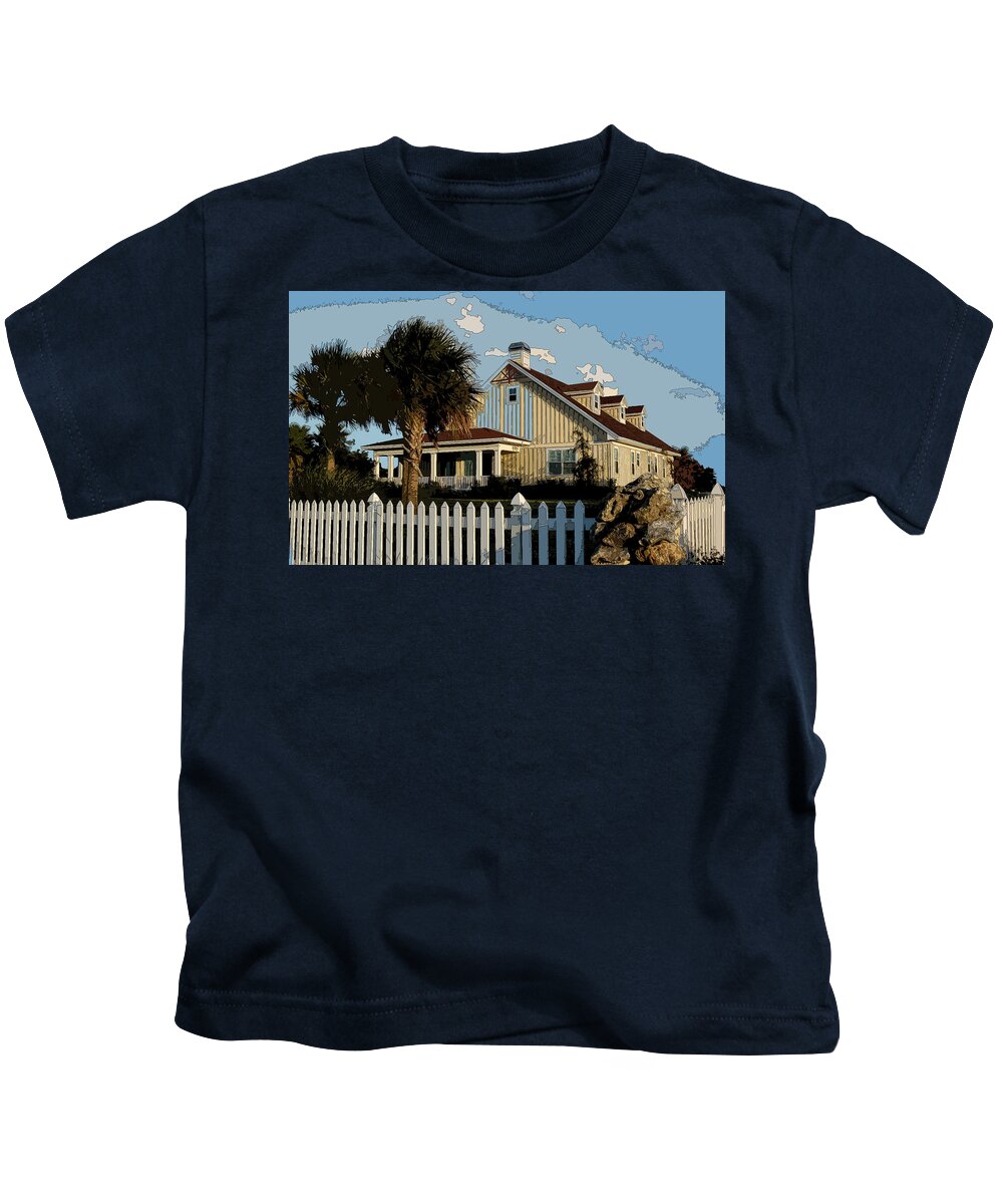 Architecture Kids T-Shirt featuring the photograph Lakeside Cottage by James Rentz