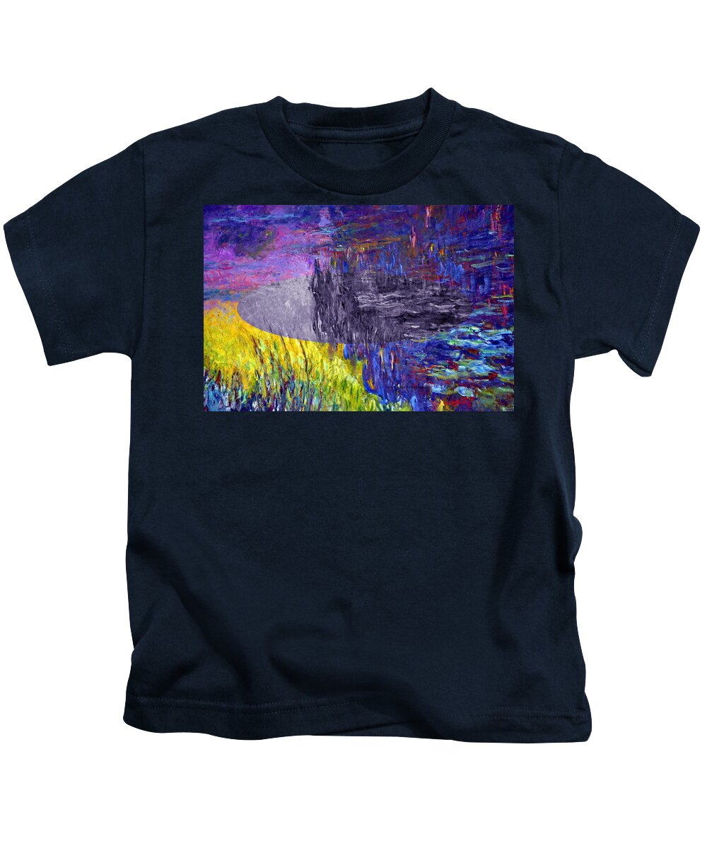 Postmodernism Kids T-Shirt featuring the digital art Layered 17 Monet by David Bridburg
