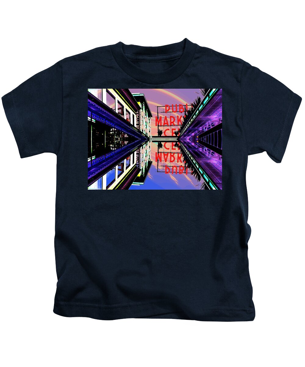 Seattle Kids T-Shirt featuring the digital art Market Entrance by Tim Allen