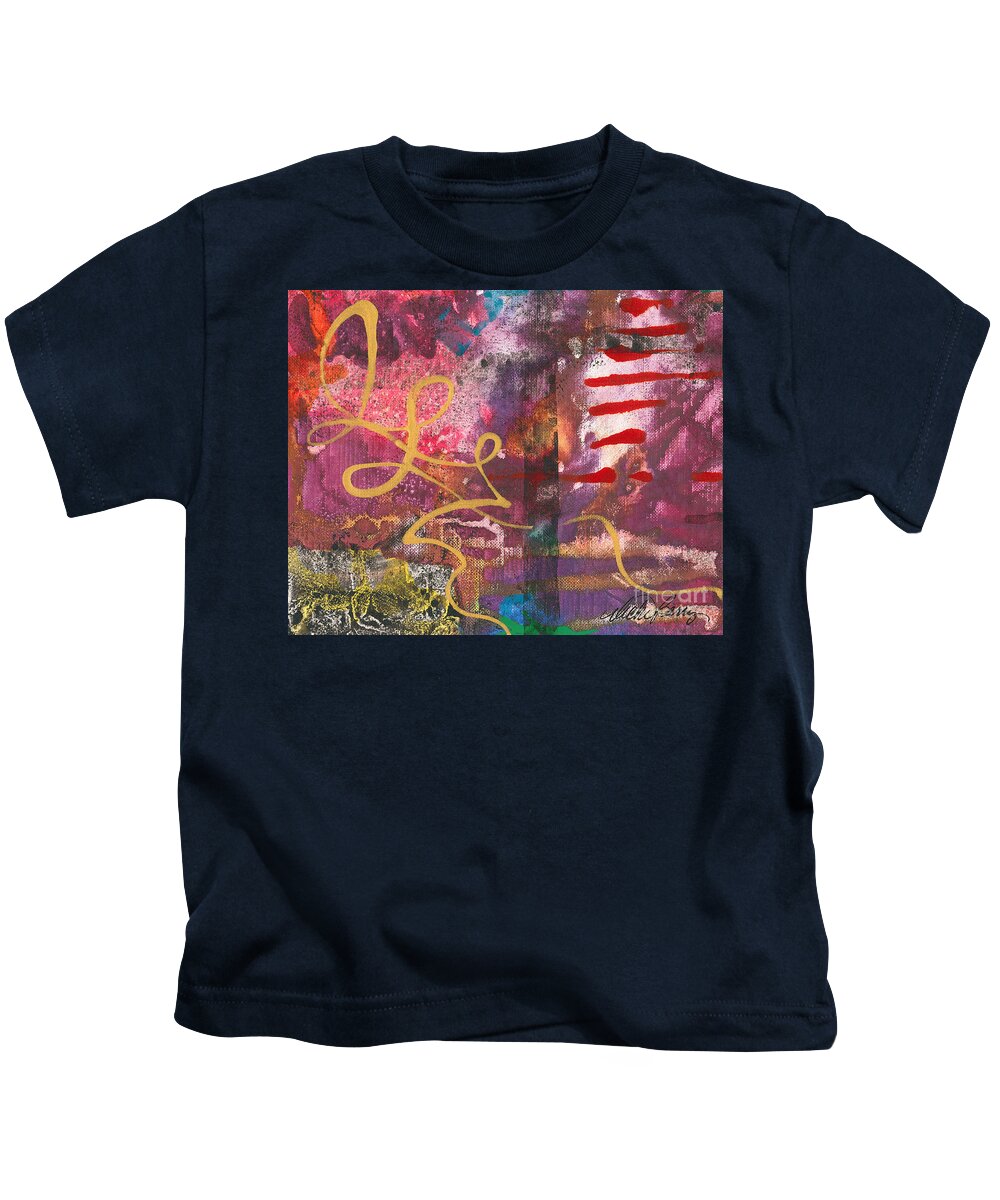 Abstract Kids T-Shirt featuring the painting Mindless Wandering by Vicki Baun Barry