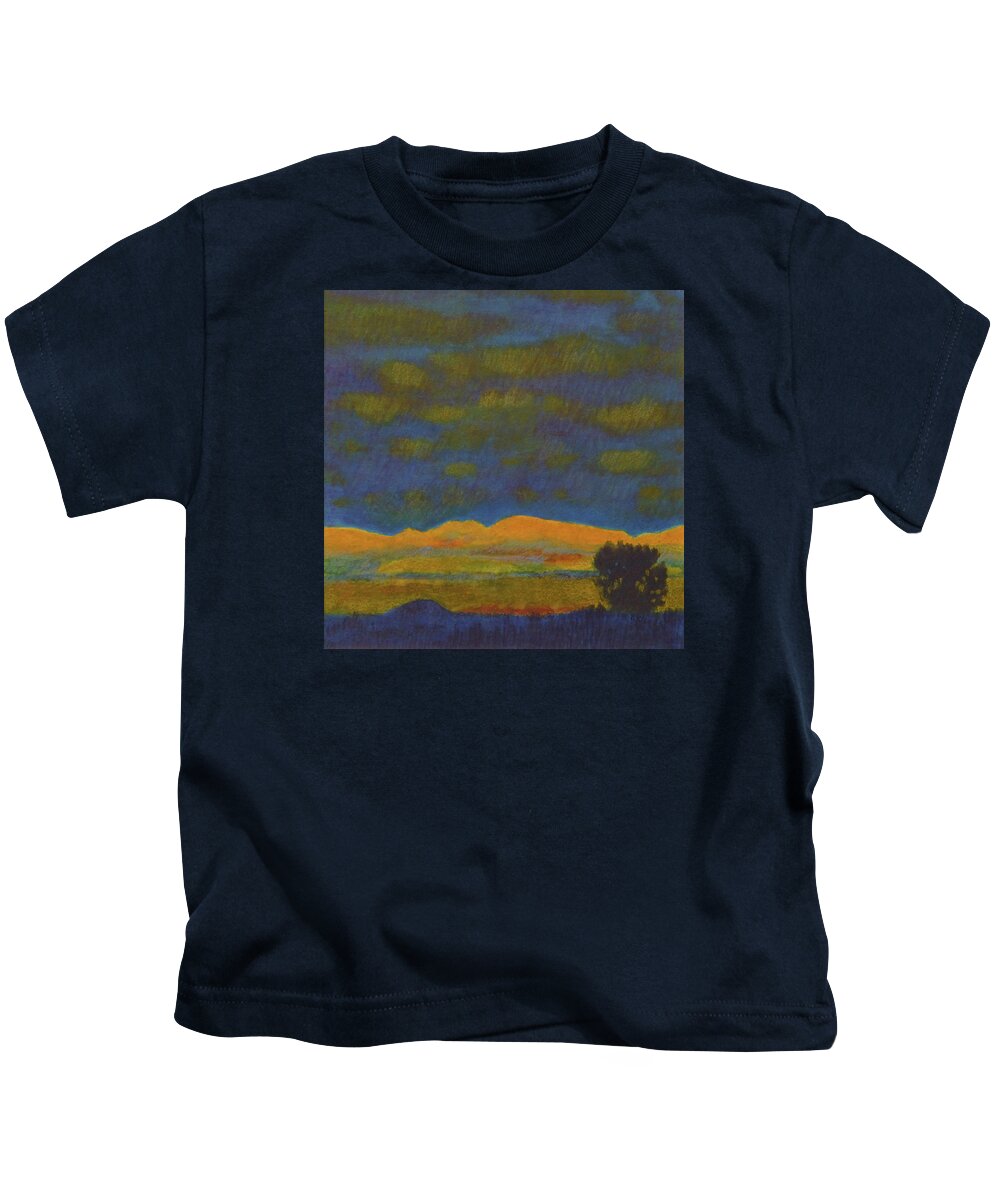 Montana Kids T-Shirt featuring the painting Montana Night Dream by Cris Fulton