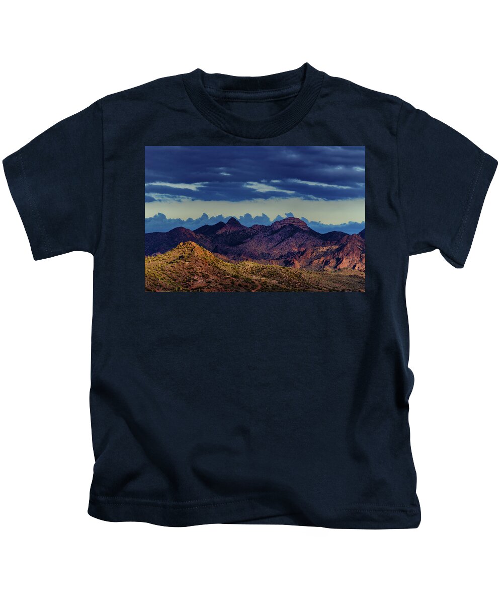 Mountain Kids T-Shirt featuring the photograph Mountain Shadow by Douglas Killourie