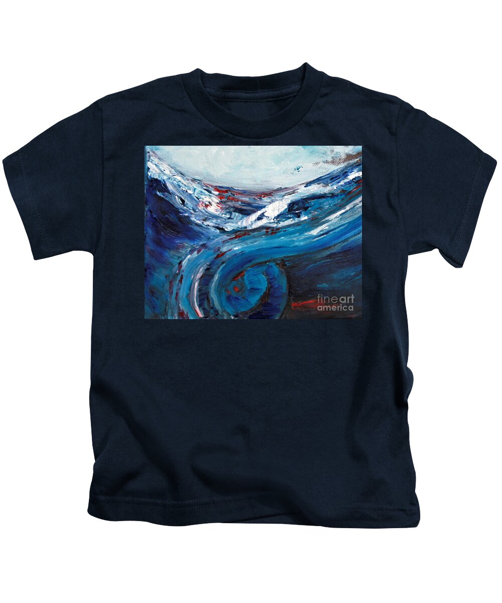 Surf Kids T-Shirt featuring the painting Oceanscape by Tracey Lee Cassin