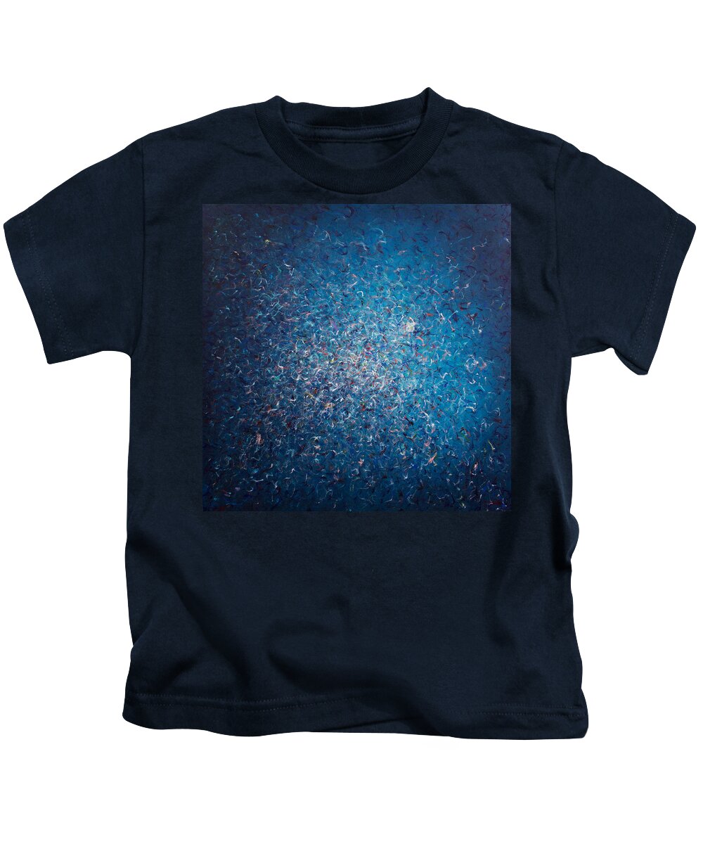 Derek Kaplan Art Kids T-Shirt featuring the painting Opt.1.16 Star Struck by Derek Kaplan