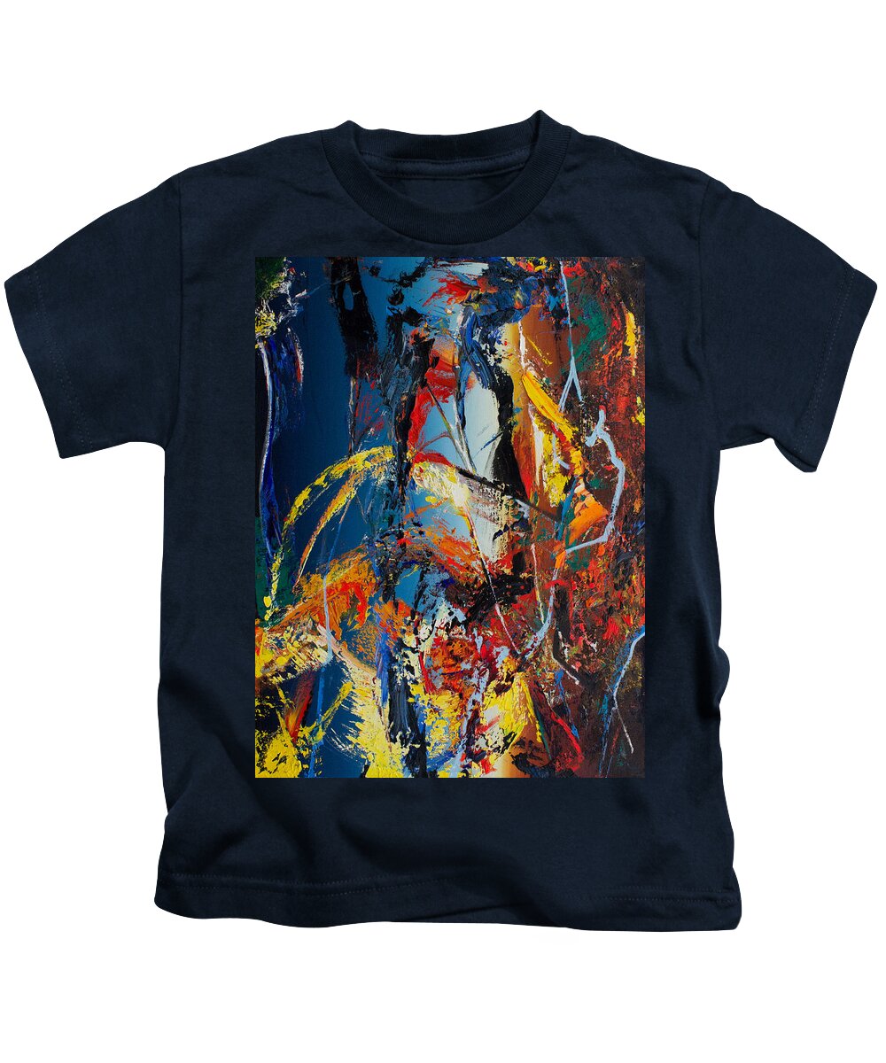 Derek Kaplan Art Kids T-Shirt featuring the painting Opt.1.17 Only A Dream by Derek Kaplan