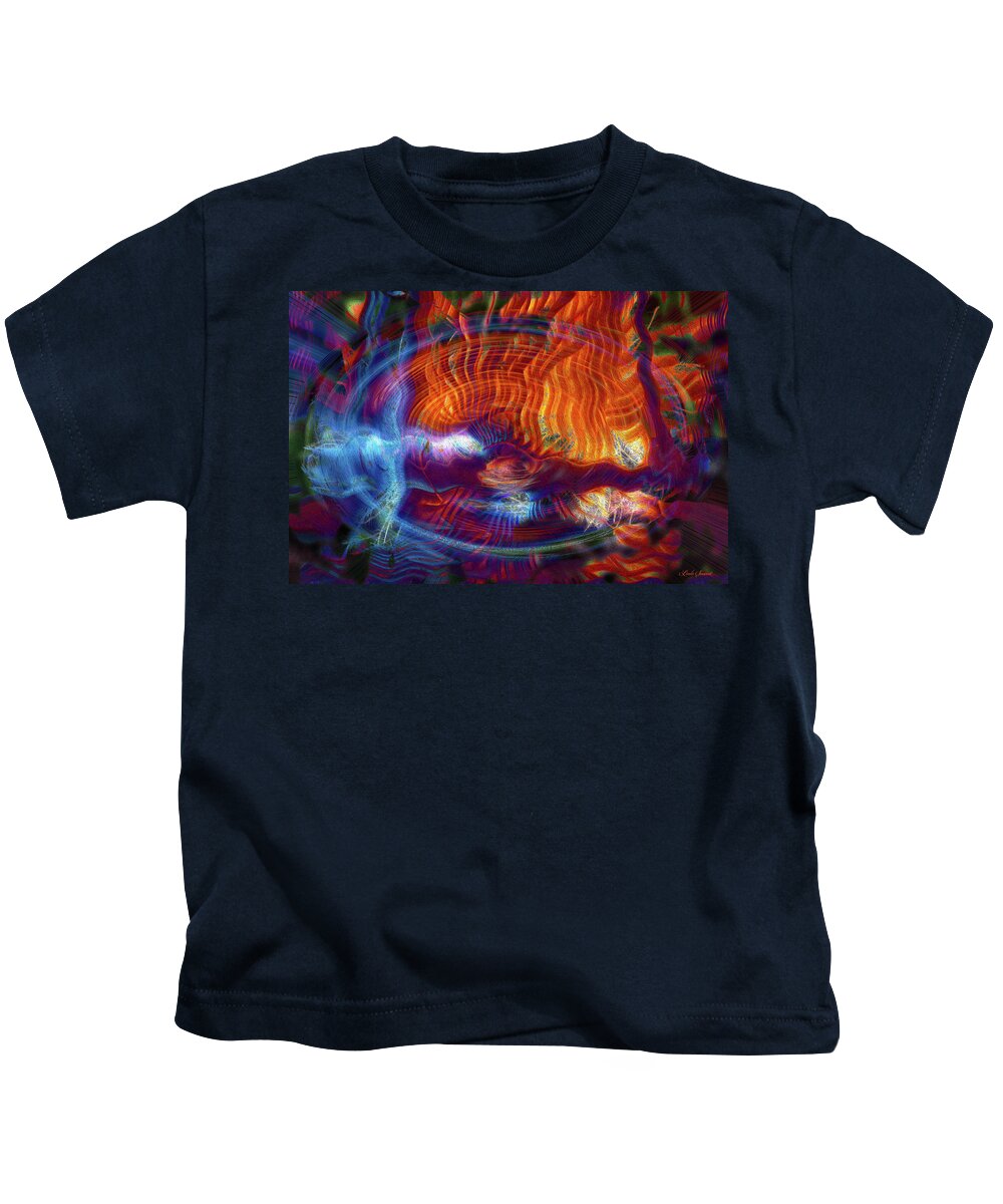 Phoenix Kids T-Shirt featuring the digital art Phoenix by Linda Sannuti