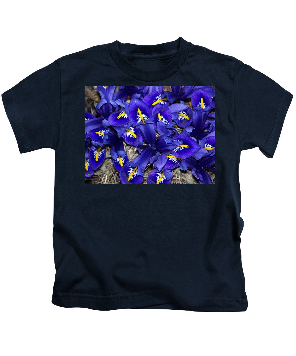 Iris Kids T-Shirt featuring the photograph Purple Iris by Julie Rauscher