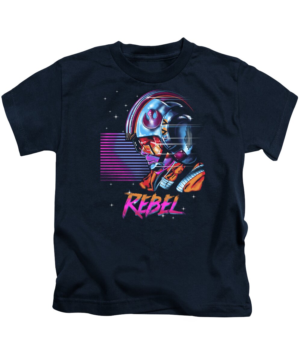 Rebel Kids T-Shirt featuring the digital art Rebel by Zerobriant Designs