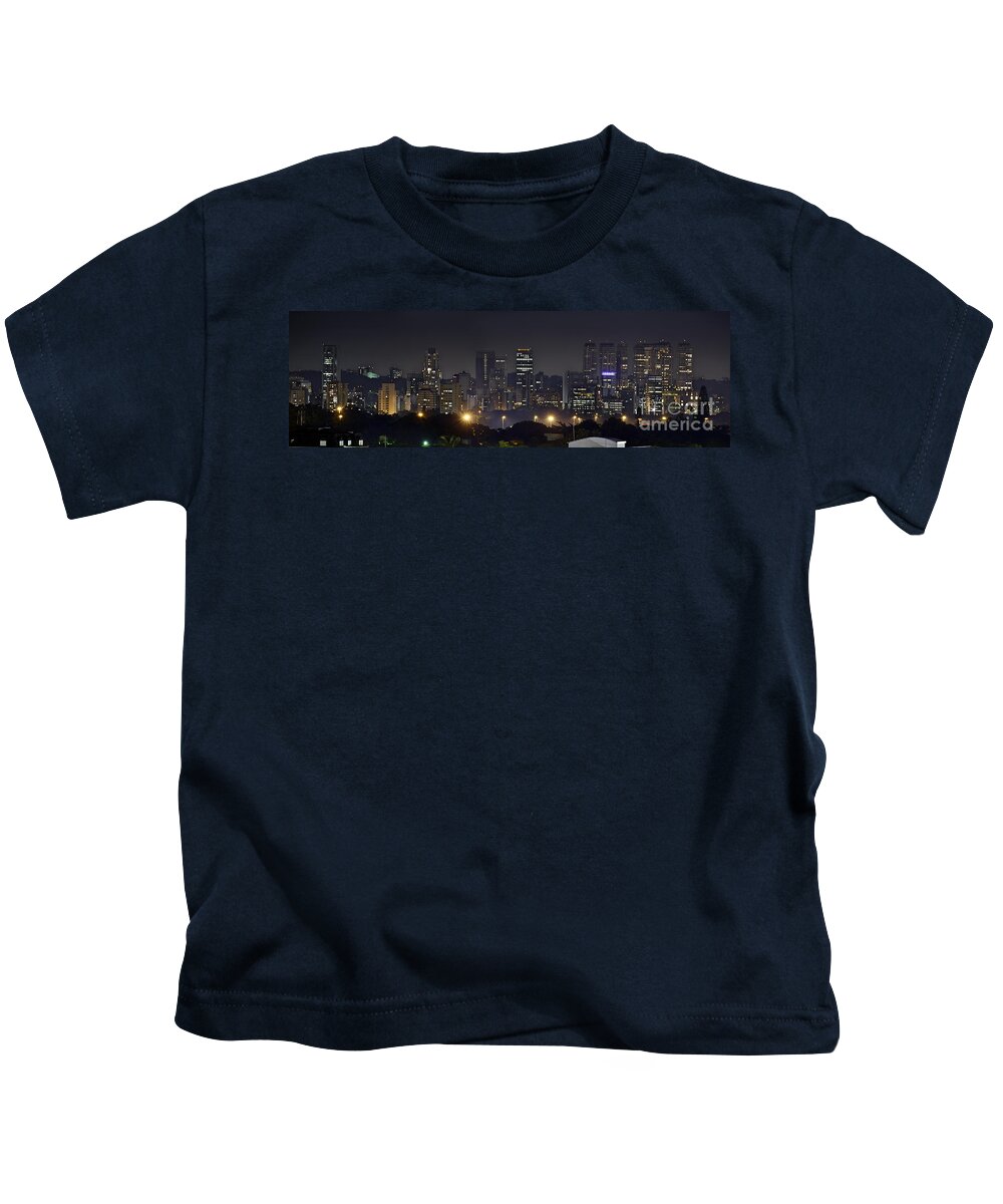 San Paolo Kids T-Shirt featuring the photograph Sao Paulo Skyline - Brooklin from Moema by Carlos Alkmin