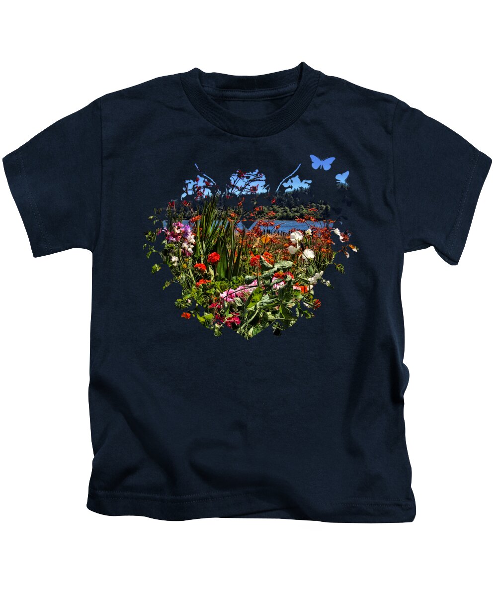 Hdr Kids T-Shirt featuring the photograph Siuslaw River Floral by Thom Zehrfeld