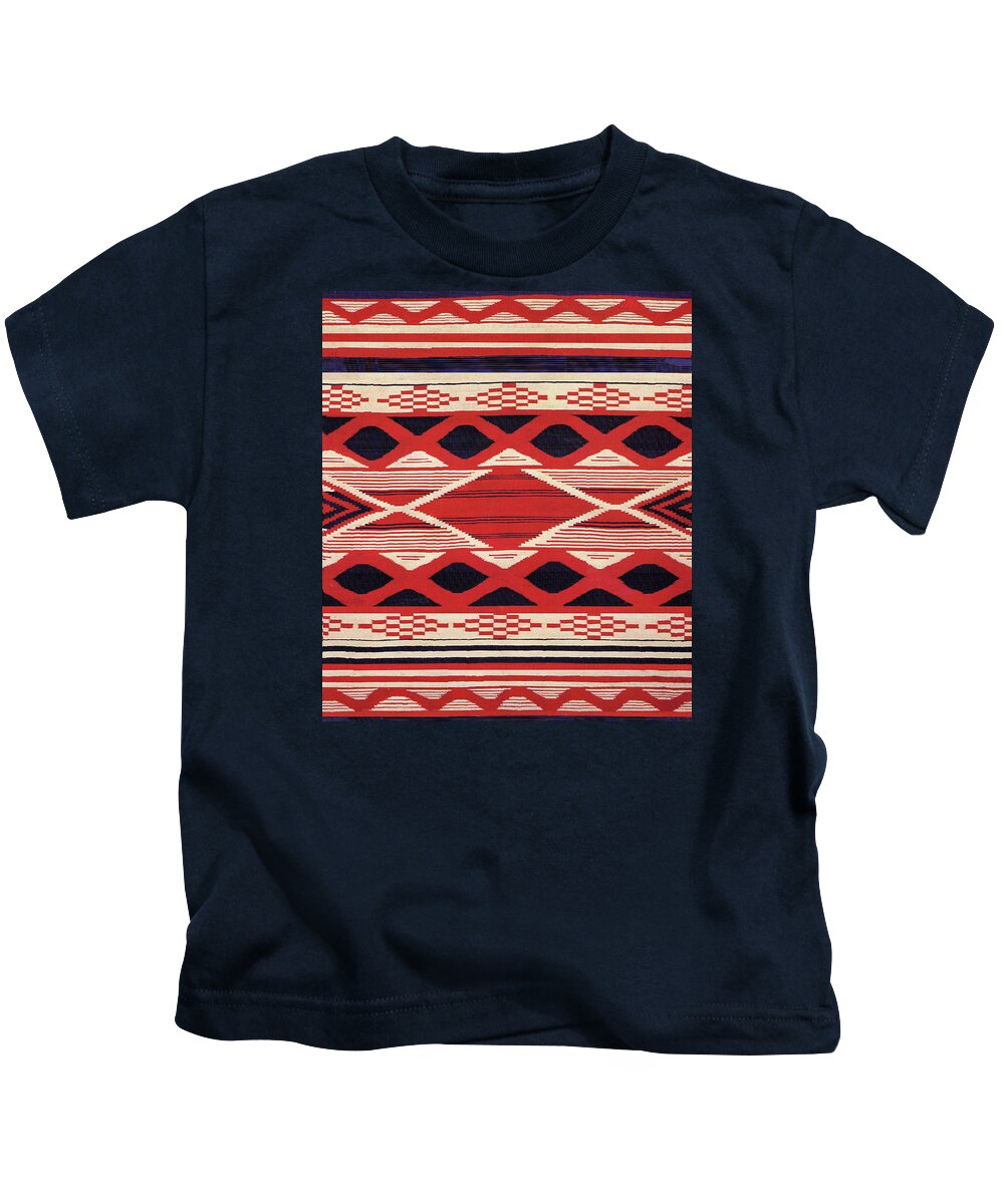 Southwest Tribal Decor Kids T-Shirt featuring the digital art Southwest Tribal Design by Vagabond Folk Art - Virginia Vivier