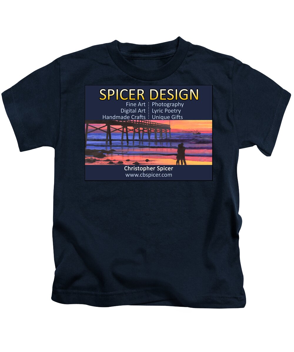Christopher Kids T-Shirt featuring the digital art Spicer Design Logo by Christopher Spicer