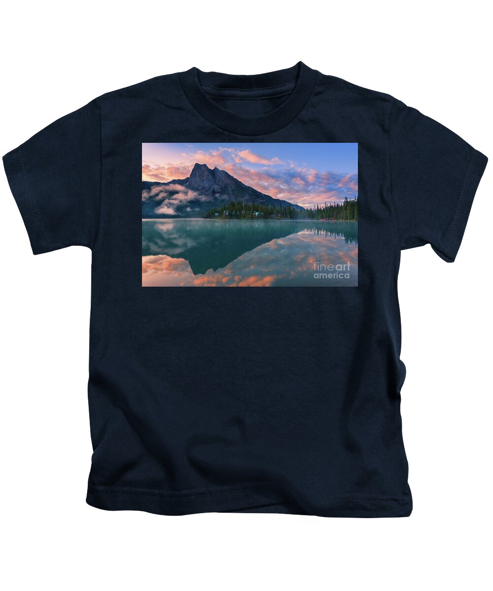 Canada Kids T-Shirt featuring the photograph Sunrise at Emerald Lake by Henk Meijer Photography