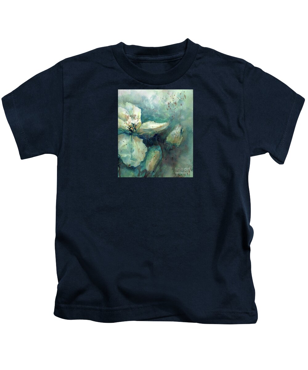 #creativemother Kids T-Shirt featuring the painting Teal Me with babies by Francelle Theriot