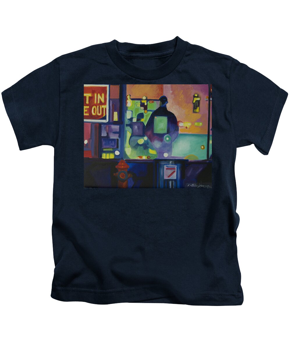 Abstract Kids T-Shirt featuring the painting Ten Minutes by Patricia Arroyo