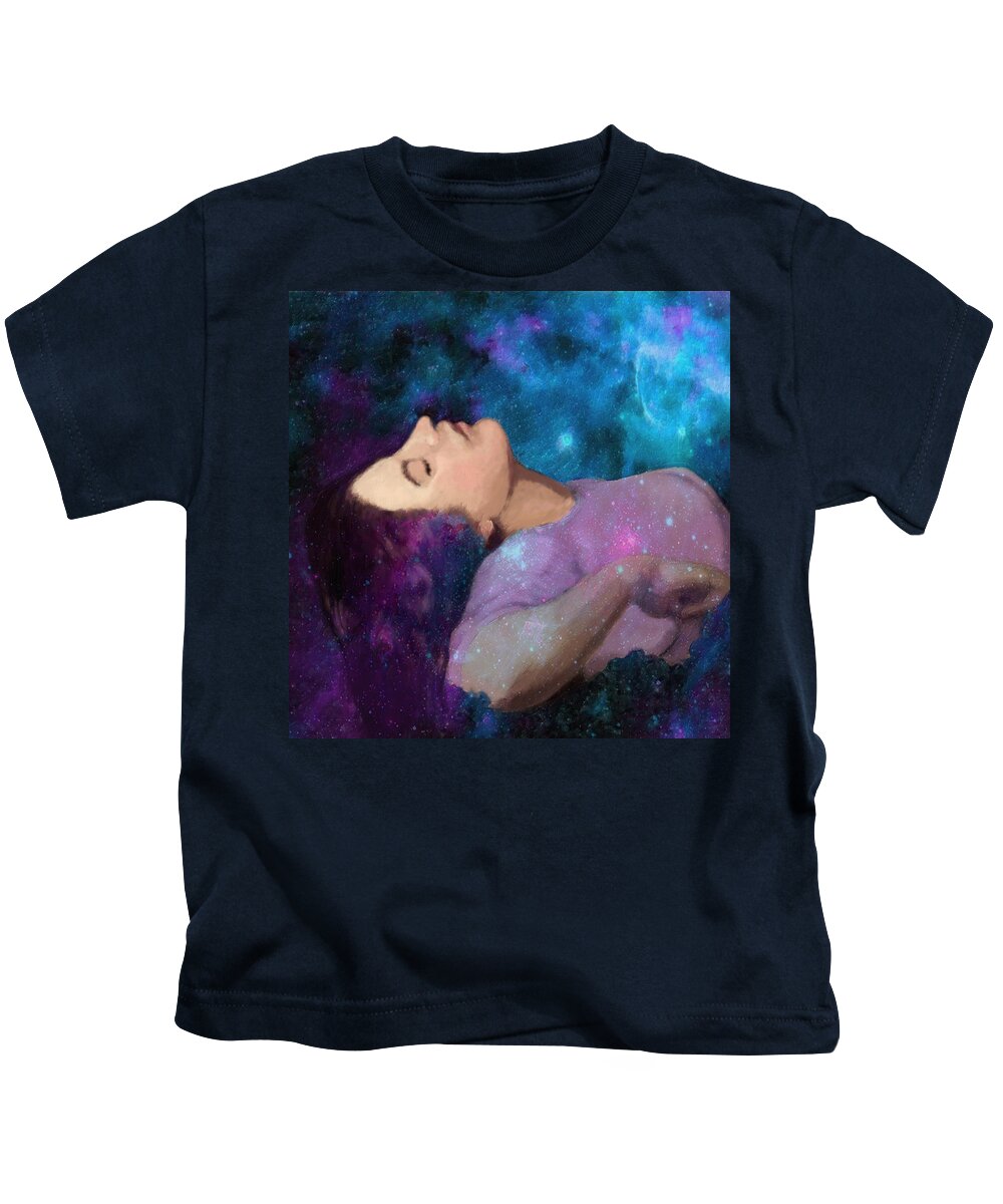 Dream Kids T-Shirt featuring the painting The Dreamer by Portraits By NC