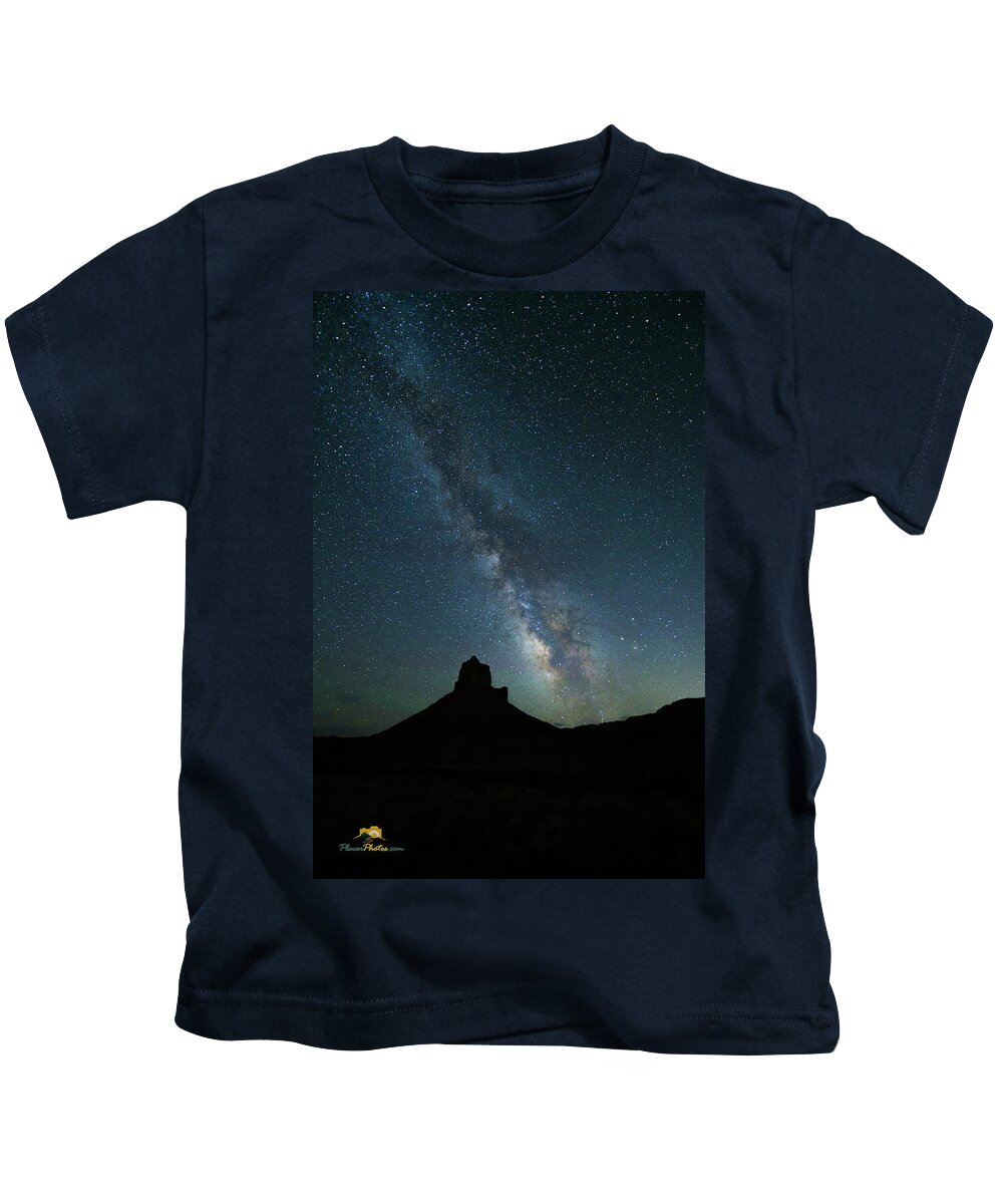Castleton Tower Kids T-Shirt featuring the photograph The Milky Way by Jim Thompson