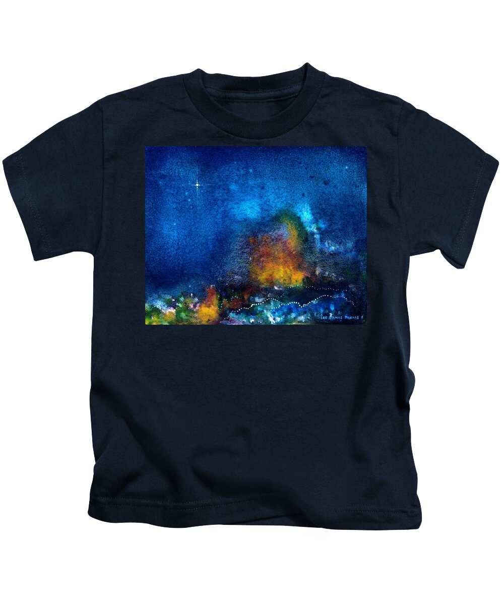 Spiritual Kids T-Shirt featuring the painting The Morning Star by Lee Pantas