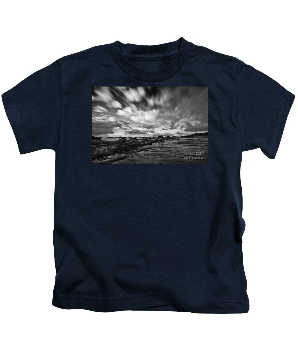 Beach Kids T-Shirt featuring the photograph The Movement Of Clouds by Masako Metz