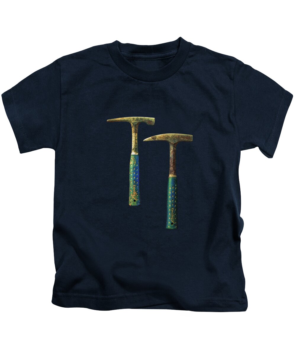 Background Kids T-Shirt featuring the photograph Tools On Wood 65 by YoPedro