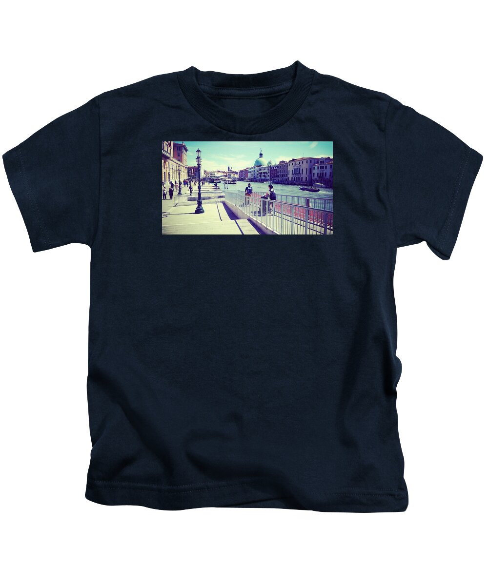 Venice Kids T-Shirt featuring the photograph Venice by Lisa Lareyna