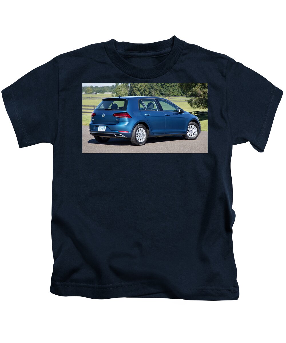 Volkswagen Golf Tsi Kids T-Shirt featuring the digital art Volkswagen Golf TSI by Super Lovely