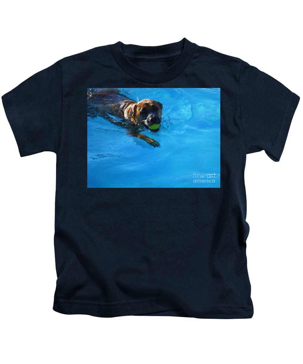 Water Dog Series Kids T-Shirt featuring the photograph Water Dogs Series 7 by Paddy Shaffer