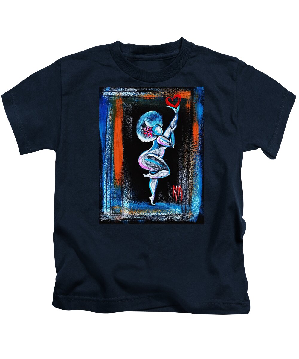 Afroart Kids T-Shirt featuring the photograph when your opinion affects her-never II by Artist RiA