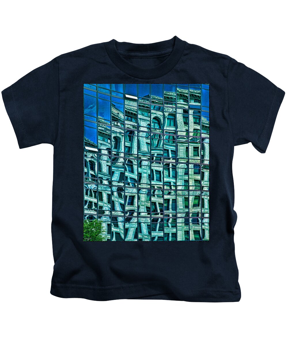 Reflection Kids T-Shirt featuring the photograph Windows In Windows by Chris Lord
