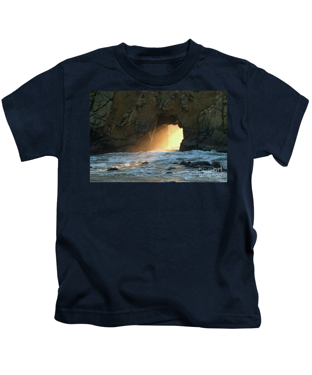 Nature Kids T-Shirt featuring the photograph Winter Solstice Sunset in Big Sur by Charlene Mitchell