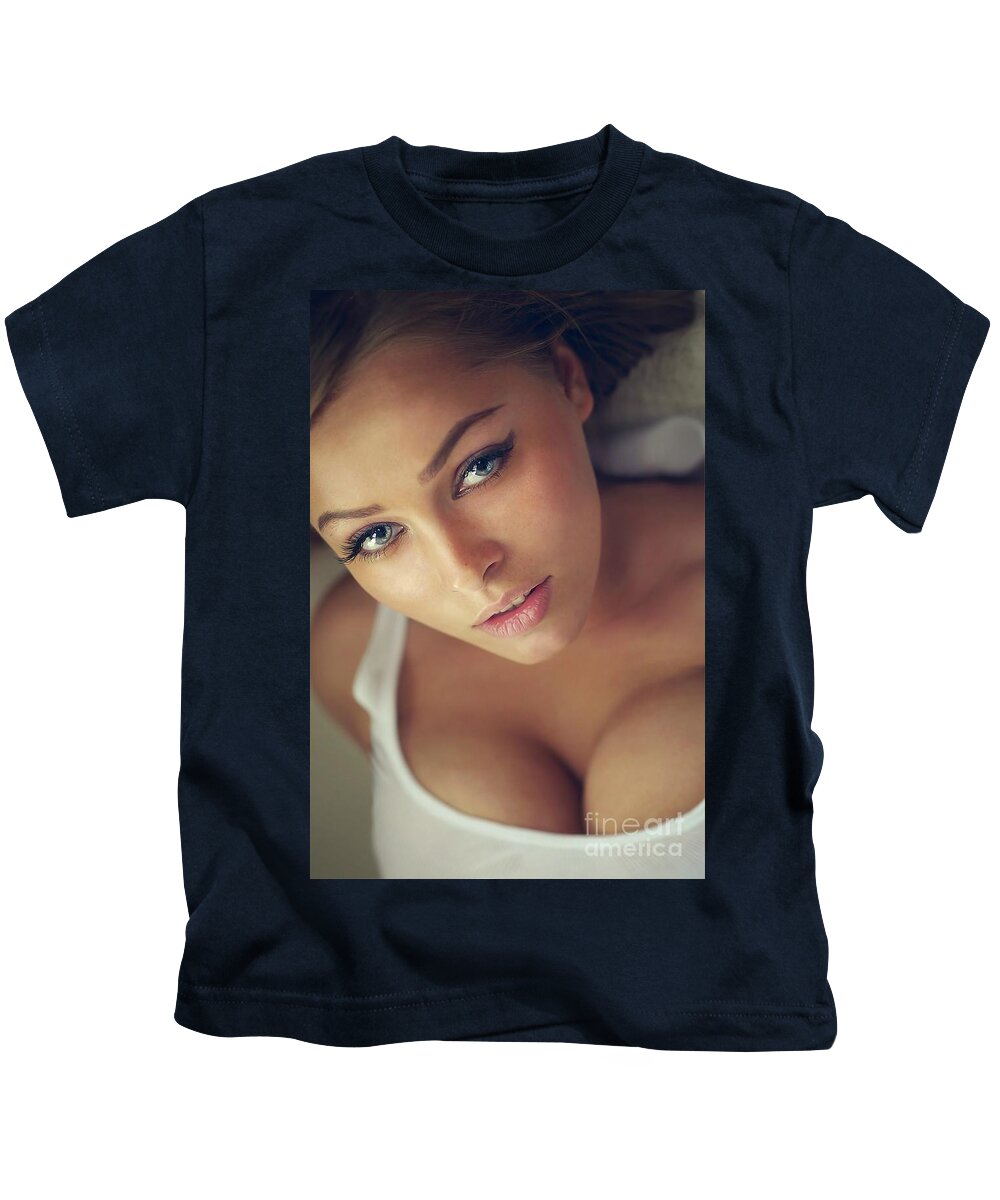 Sexy Boobs Girl Pussy Topless erotica Butt Erotic Ass Teen tits cute model pinup porn net sex strip Kids T-Shirt by Deadly Swag