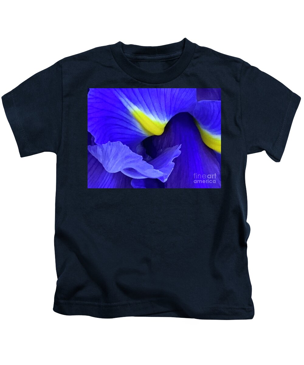 Iris Kids T-Shirt featuring the photograph An Iris Never Blinks by Tiesa Wesen