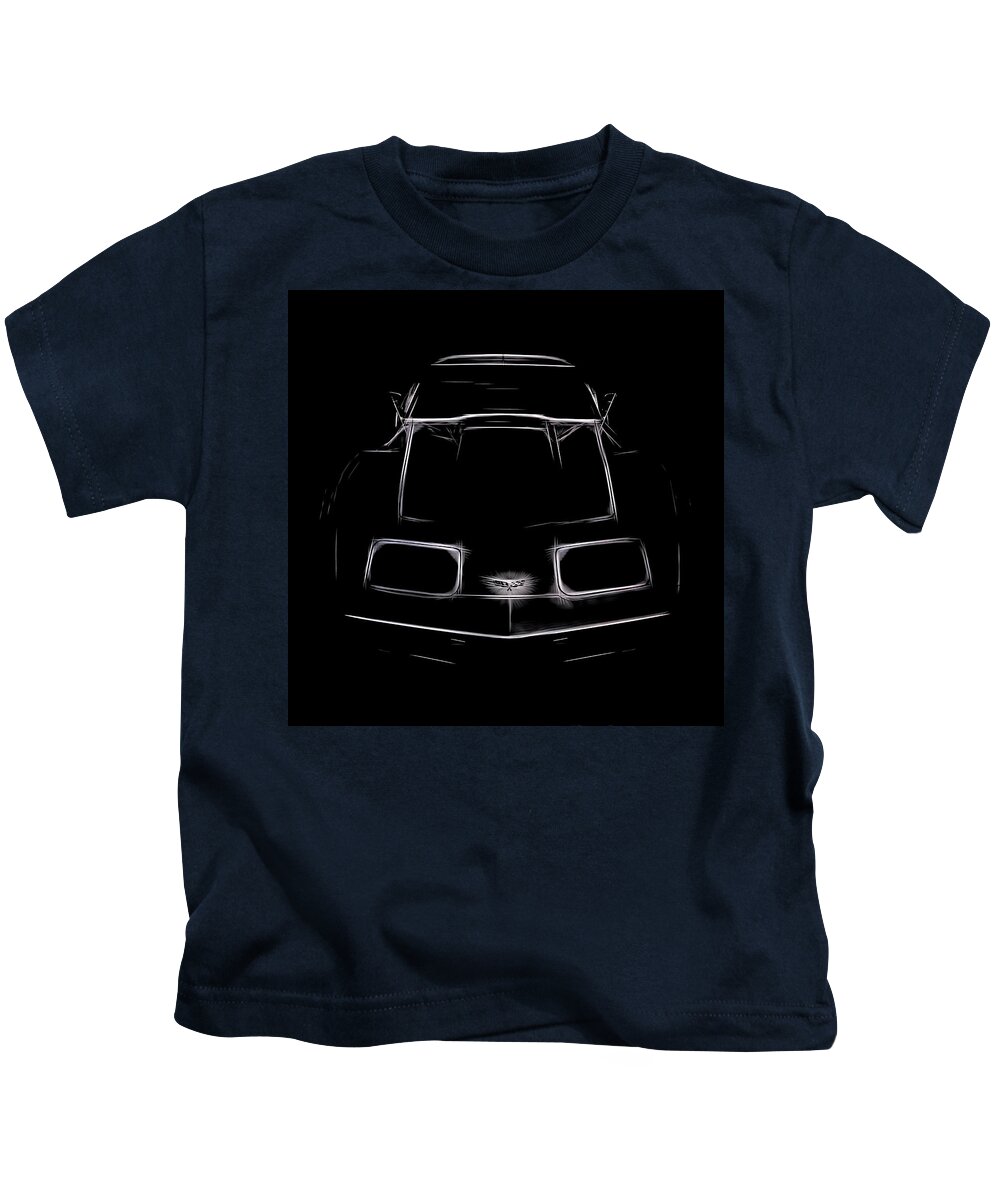 Chevy Kids T-Shirt featuring the digital art Corvette Stingray Lines by Carl H Payne