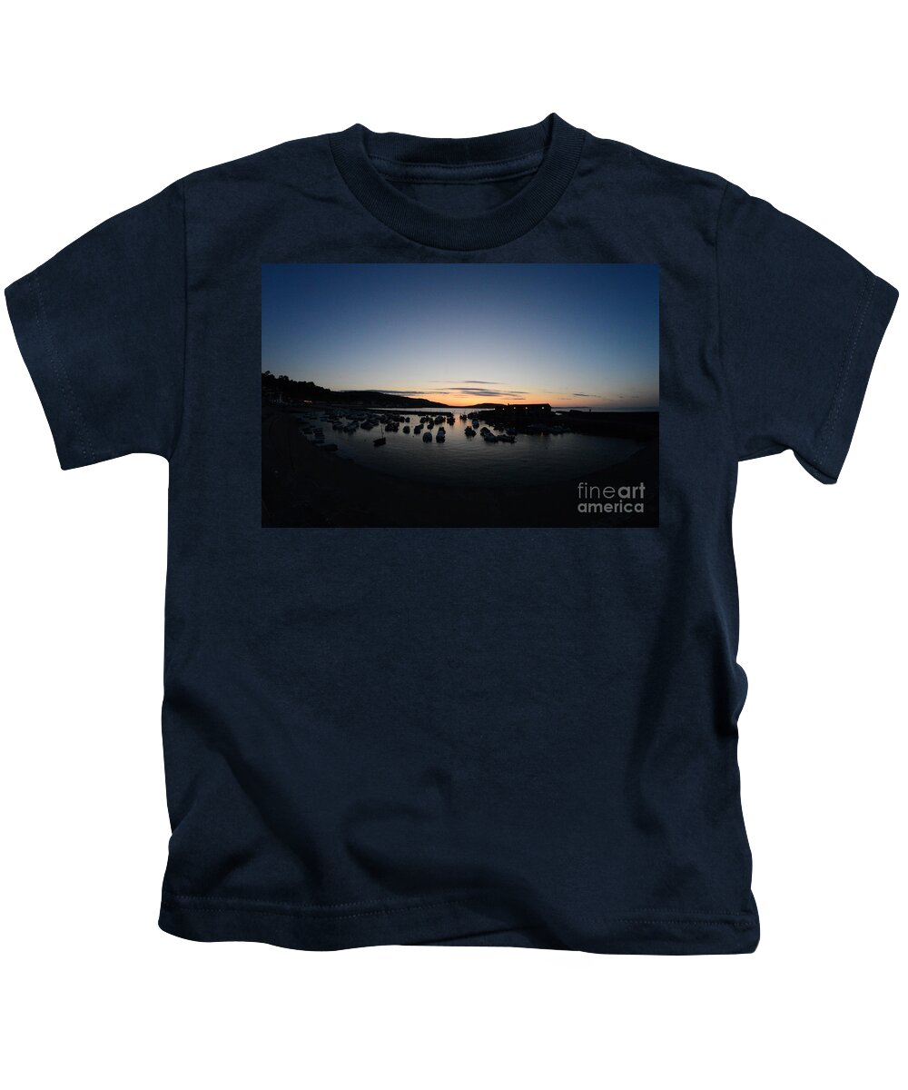 Early Kids T-Shirt featuring the photograph Early Morning Lyme Regis by Andy Thompson