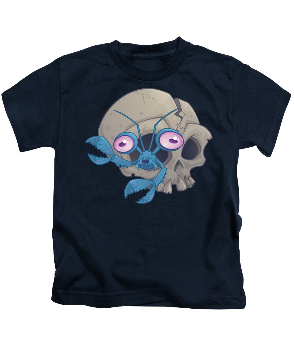 Ocean Kids T-Shirt featuring the digital art Eye Crustacea by John Schwegel