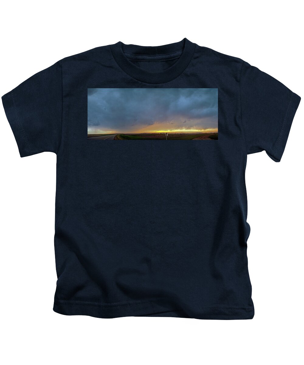 Nebraskasc Kids T-Shirt featuring the photograph First Storm Chase of 2019 006 by Dale Kaminski