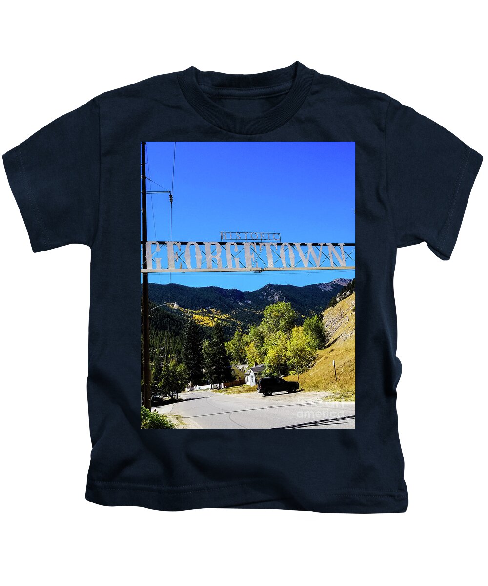 Georgetown Kids T-Shirt featuring the photograph Georgetown Loop, Colorado by Elizabeth M