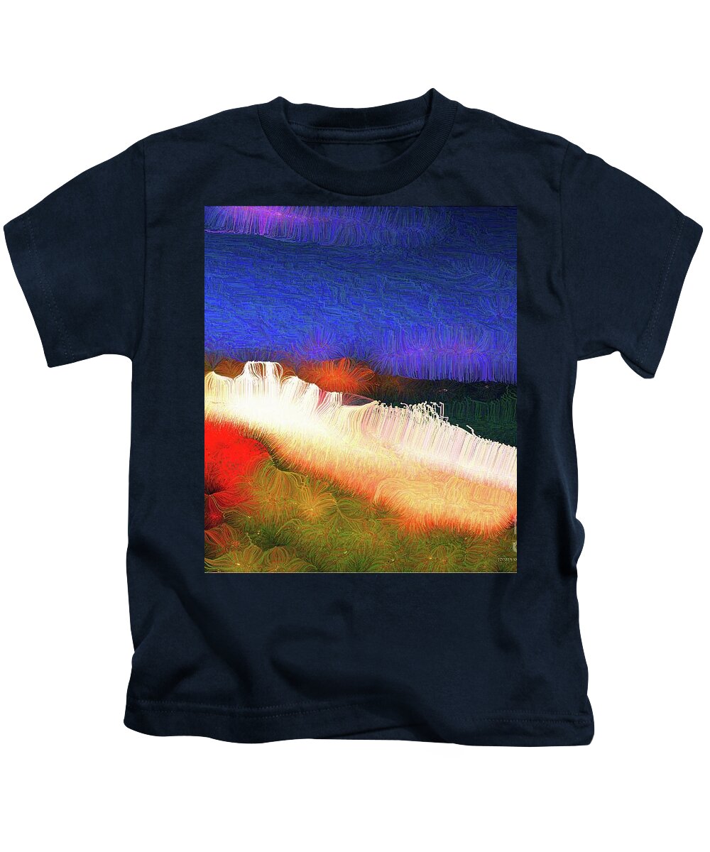 Polychromatic Kids T-Shirt featuring the mixed media Journey Towards a Brand New Day by Aberjhani