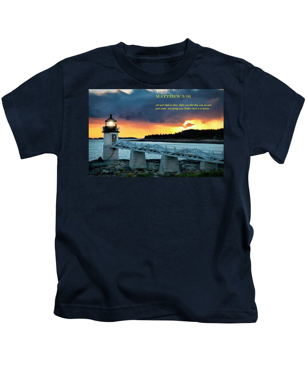 Inspirational Kids T-Shirt featuring the photograph Let Your Light So Shine by Harriet Feagin