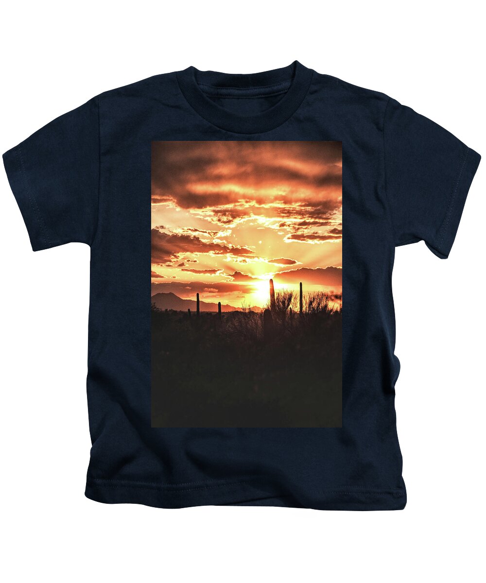 Sunset Kids T-Shirt featuring the photograph Light of Arizona by Chance Kafka