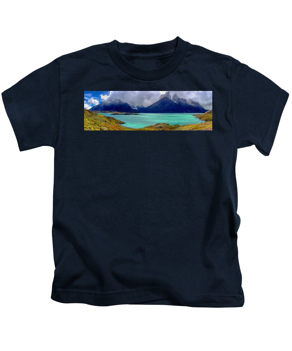 Home Kids T-Shirt featuring the photograph Patagonia Glacial Lake by Richard Gehlbach