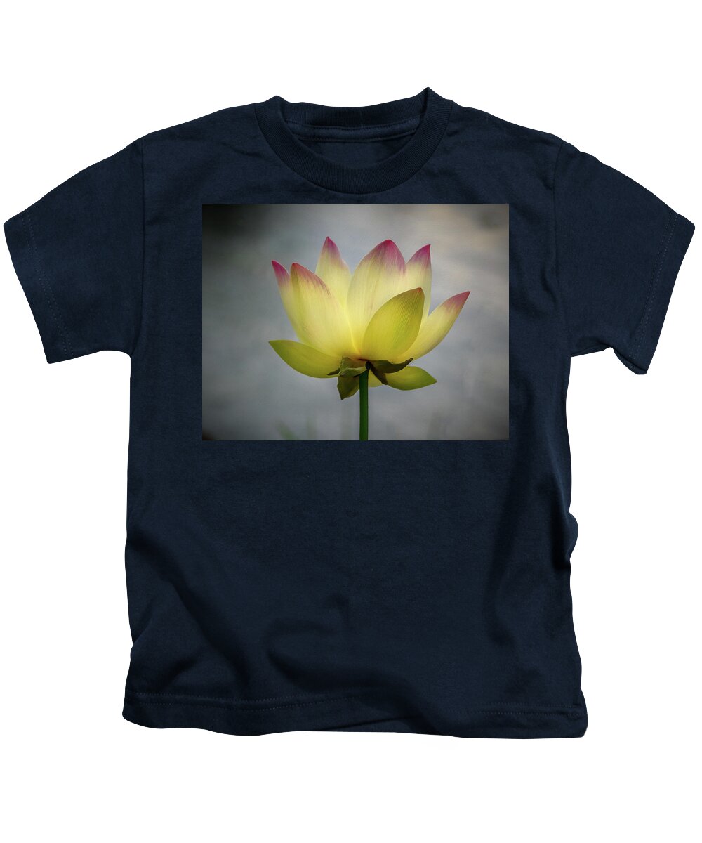Color Kids T-Shirt featuring the photograph Pink Tipped Lotus by Jean Noren